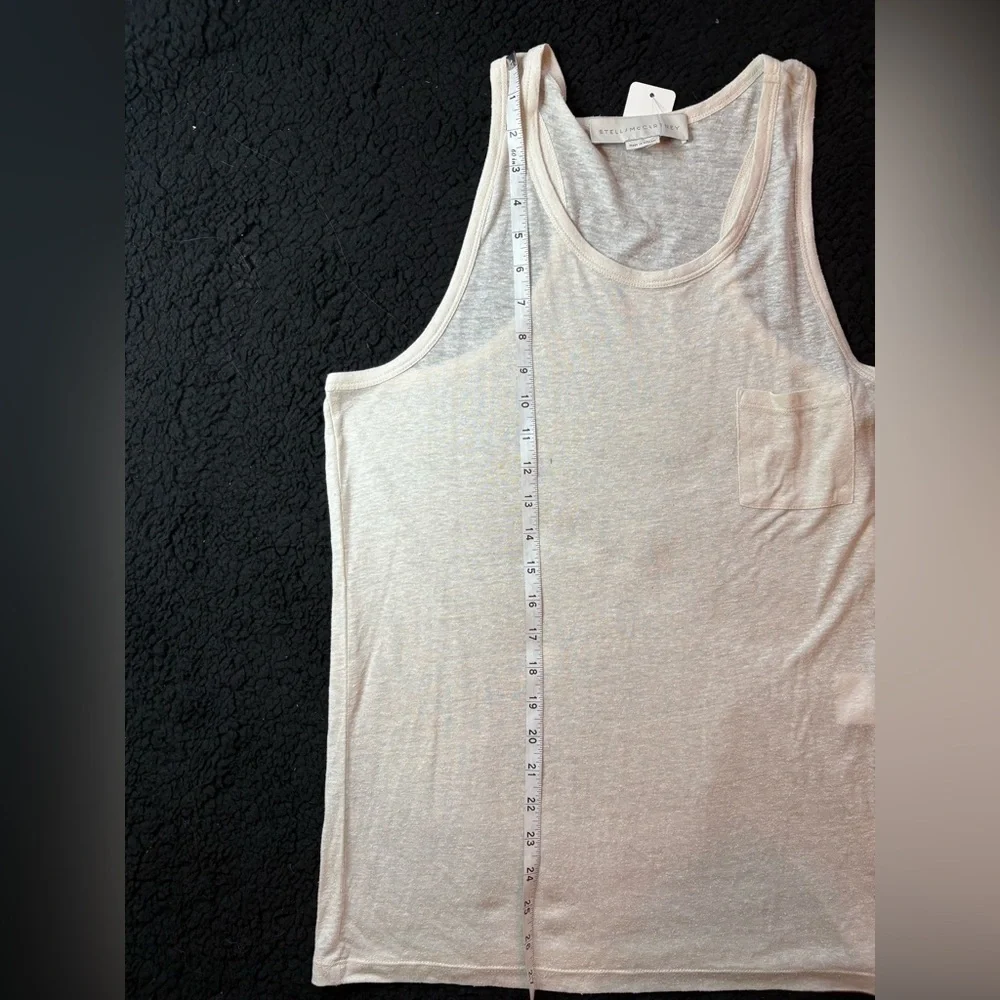 Stella McCartney Ivory Tank Top with Pocket- see measurements